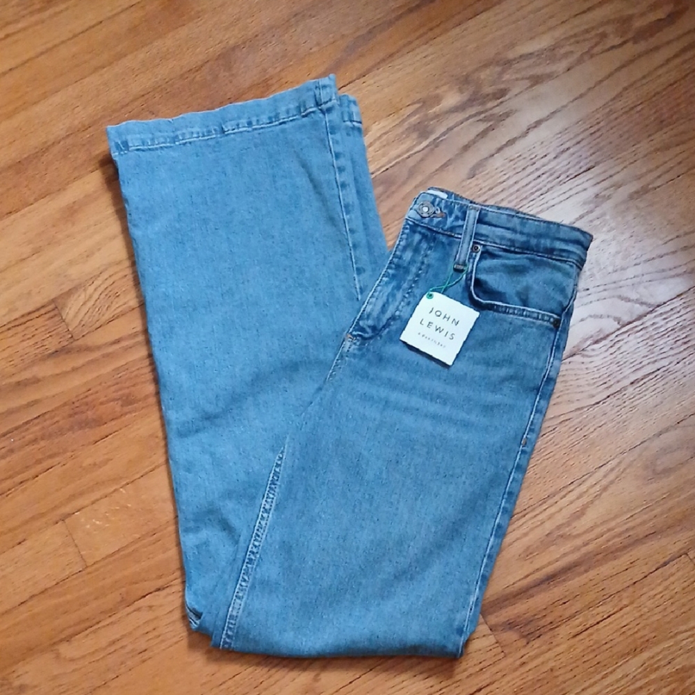 John Lewis Light Blue Wide Leg Jeans